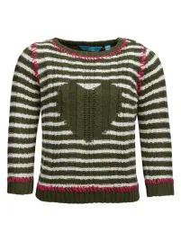 dziewczecy-sweter-serce-zielone-paski-lief