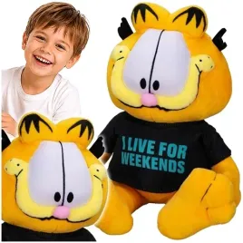 garfield-kot-pluszak-maskotka-siedzaca-i-live-for-weekends-24cm-przytulanka