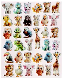 naklejki-motywacyjne-3d-zwierzatka-zwierzeta-zoo-safari-mix-na-prezent