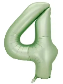 balon-foliowy-cyfra-cztery-4-urodziny-100-cm-jasny-zielony-mietowy-oliwkowy