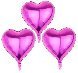 3-x-balon-foliowy-metaliczny-fuksjowy-serce-serduszko-metaliczne-45-cm