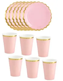 zestaw-kubki-talerzyki-papierowe-rozowe-ze-zlotymi-metalizowanymi-brzegami