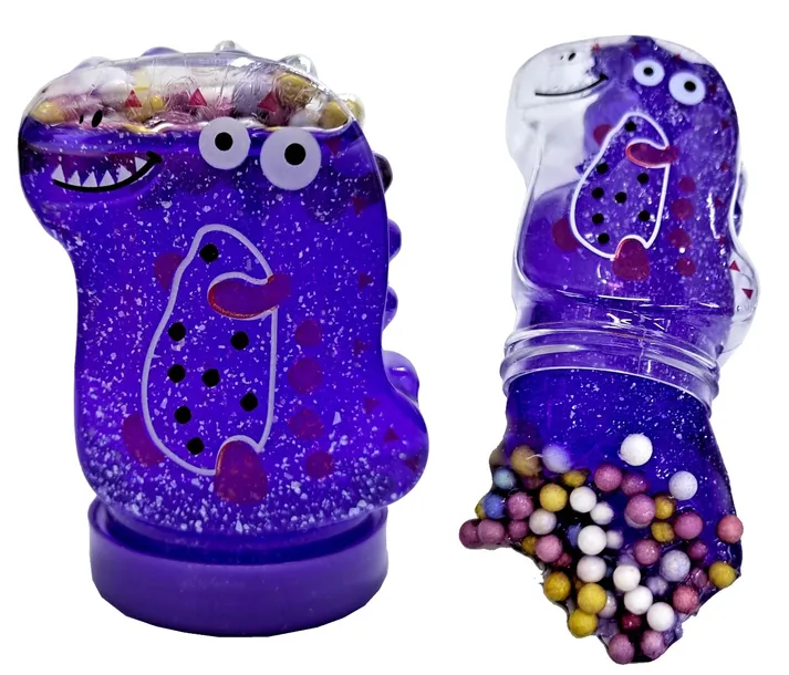 SLIME masa plastyczna sensoryczna brokat kuleczki dinozaura 1 szt dinozaur