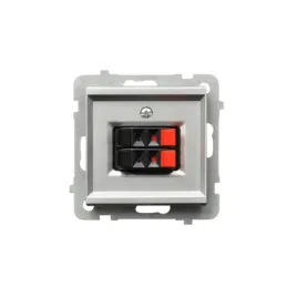 ospel-sonata-gniazdo-elektryczne-glosnikowe-podwojne-srebro-mat-modul