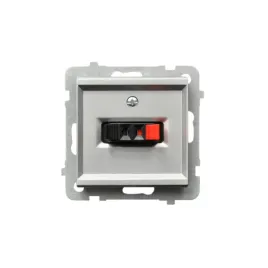 ospel-sonata-gniazdo-elektryczne-glosnikowe-pojedyncze-srebro-mat-modul