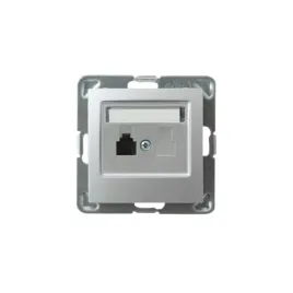ospel-impresja-gniazdo-elektryczne-telefoniczne-pojedyncze-srebrne-modul