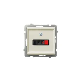 ospel-sonata-gniazdo-elektryczne-glosnikowe-pojedyncze-ecru-modul