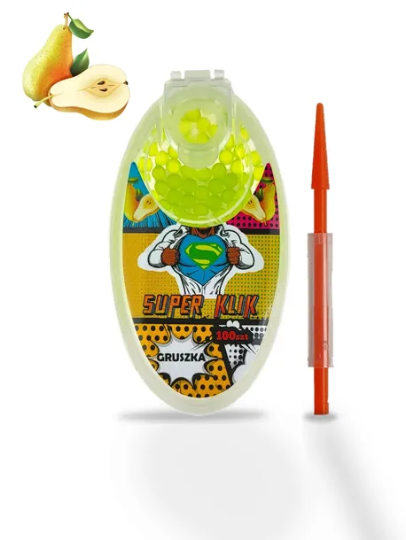 MOCNE SUPER KLIK kulki smakowe do papierosów GRUSZKA GRUSZKOWE 100 szt.