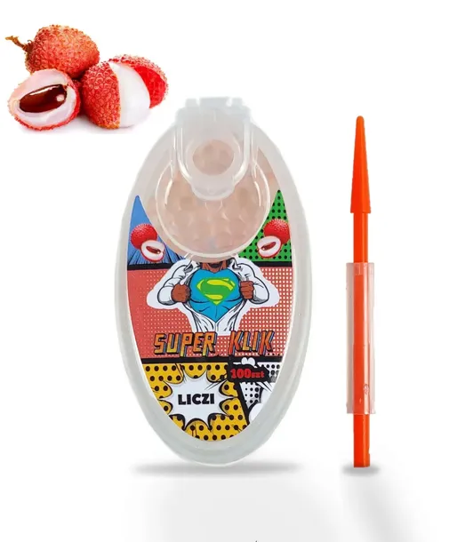 MOCNE SUPER KLIK kulki smakowe do papierosów LICZI 100 szt.