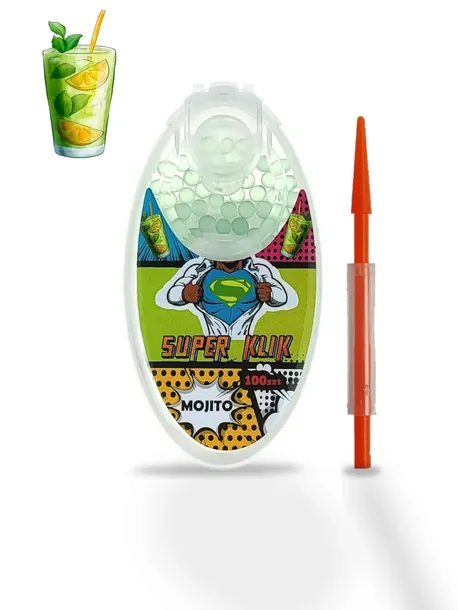MOCNE SUPER KLIK kulki smakowe do papierosów MOJITO 100 szt.