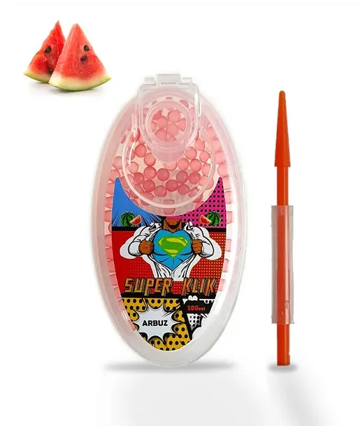 MOCNE SUPER KLIK kulki smakowe do papierosów ARBUZ ARBUZOWE 100 szt.