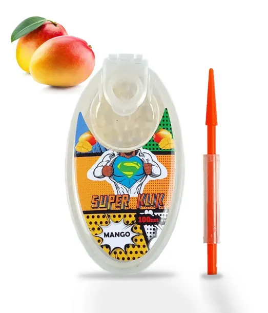MOCNE SUPER KLIK kulki smakowe do papierosów MANGO 100 szt.