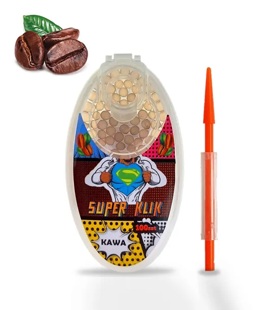 MOCNE SUPER KLIK kulki smakowe do papierosów KAWOWE KAWY 100 szt.