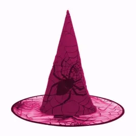 kapelusz-czarownicy-rozowy-cc244-z-pajeczyna-i-pajakiem-wiedzma-halloween-a
