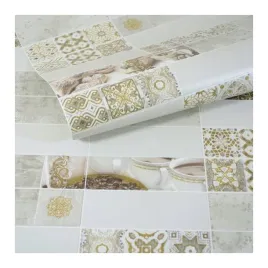tapeta-do-kuchni-szara-drobne-wzory-kafelki-filizanki-zmywalna-winylowa
