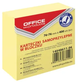 kostka-samoprzylepna-office-products-76x76mm-pastel-jasnozolty-400szt