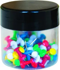 pinezki-beczulki-q-connect-w-plastikowym-sloiku-60szt-mix