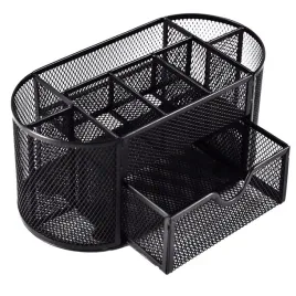 przybornik-na-biurko-q-connect-office-set-metalowy-z-szufladka-czarny