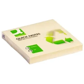 bloczek-samoprzylepny-100percent-recycled-q-connect-zolty-76x76mm-100k
