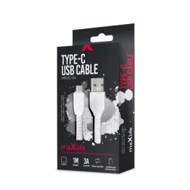 maxlife-kabel-mxuc-04-usb-usb-c-1m-3a-bialy