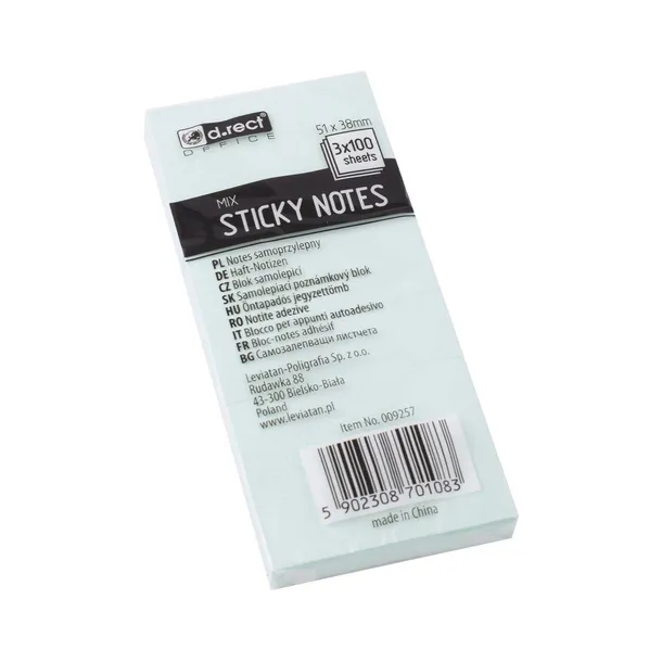 notes-samoprzylepny-d-rect-76x38mm-mix-kolor-a3-stan-nowy-rodzaj-karteczki-samoprzylepne