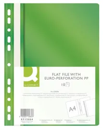 skoroszyt-q-connect-pp-a4-standard-120-170mikr-wpinany-zielony