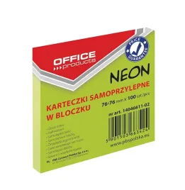 bloczek-samoprzylepny-office-products-76x76m-neon-zielony-a100