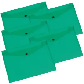 teczka-kopertowa-q-connect-zatrzask-pp-a4-transparentna-zielona-x-5szt