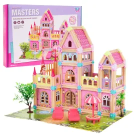 drewniany-domek-ksiezniczek-z-klockow-183-el-dla-dzieci-3-elementy-konstrukcyjne-2-figurki-ksiezniczek-akcesoria