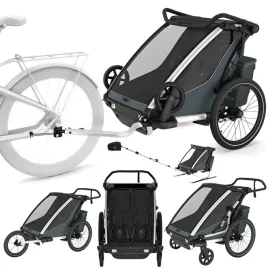 hit-przyczepka-rowerowa-thule-chariot-cross-2-double-dark-slate-dla-dzieci