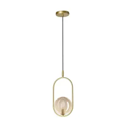 cordel-lampa-wiszaca-zwis-1x28w-g9-mosiadz-klosz-bursztynowy-okragly-kula