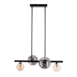 luksusowa-lampa-wiszaca-kama-czarna-i-zlota-klosze-grafitowe-i-bursztynowe