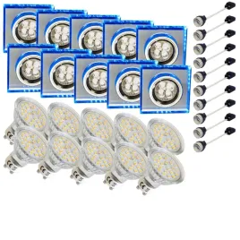 10x-oprawa-halogenowa-z-niebieskim-paskiem-led-zarowka-led-gu10-3w-zestaw