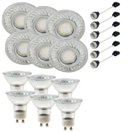6x-oprawa-halogenowa-sufitowa-bialy-pasek-led-zarowka-gu10-50w-zestaw