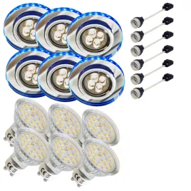 6x-oprawa-halogenowa-z-niebieskim-paskiem-led-zarowka-led-gu10-3w-zestaw