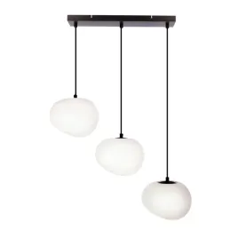 potrojna-lampa-wiszaca-stones-japandi-czarna-bialy-klosz-nad-stol-w-linii