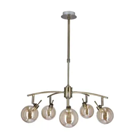 ekskluzywna-lampa-wiszaca-5-punktowa-regulowane-klosze-kule-bursztynowe