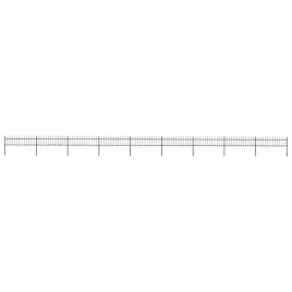 vidaxl-ogrodzenie-z-pretow-z-grotami-stalowe-153-x-06-m-czarne