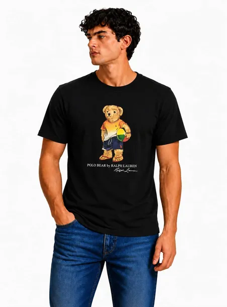 T-shirt Męski Polo Ralph Lauren Bear Czarny r. L