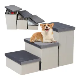 schody-schodki-dla-psa-skladane-schowek-74x33x44cm-szare-nieuzywane-qv