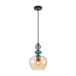 busco-lampa-wiszaca-1xe27-czarna-bursztynowy-italux