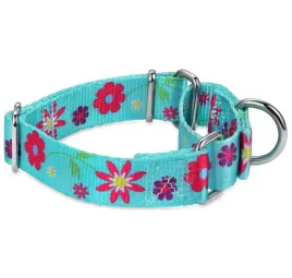obroza-dla-psa-dazzber-martingale-z-nadrukiem-kwiatowym-rozmiar-l-25-mm