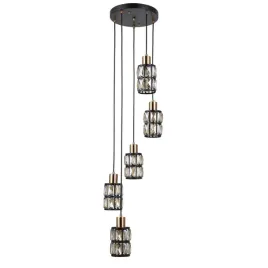 menfi-lampa-wiszaca-5xe27-czarna-mosiadz-italux