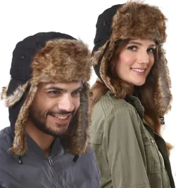 czapka-uszanka-zimowa-traperka-futrzana-wiatroszczelna-ciepla-unisex-czarna
