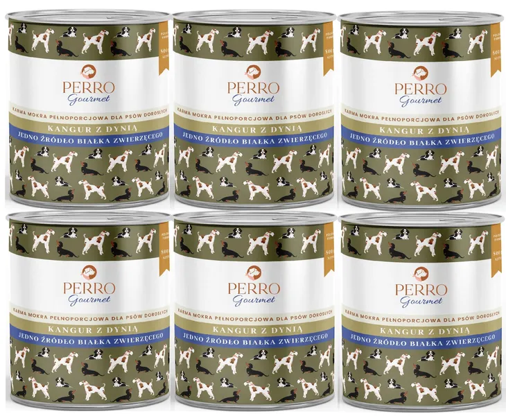 Perro KANGUR DYNIA karma mokra dla psa 6x800g