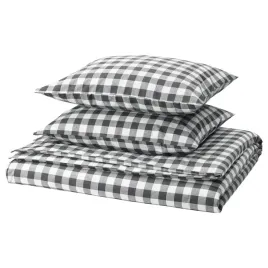 ikea-ektandvinge-komplet-poscieli-200x200-kratka-bawelna-posciel