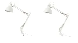 ikea-tertial-2x-lampa-lampka-biurkowa-kreslarska-biala