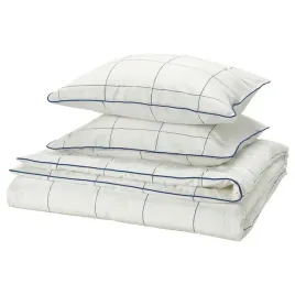 ikea-bredvecklare-komplet-poscieli-bialy-w-kratke-200x200-50x60-cm