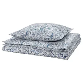ikea-rodgersia-komplet-poscieli-niebieski-bialy-150x200-50x60-cm