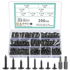 wkrety-samogwintujace-m4-8-m3-9-czarne-do-karoserii-torx-zestaw-wkretow